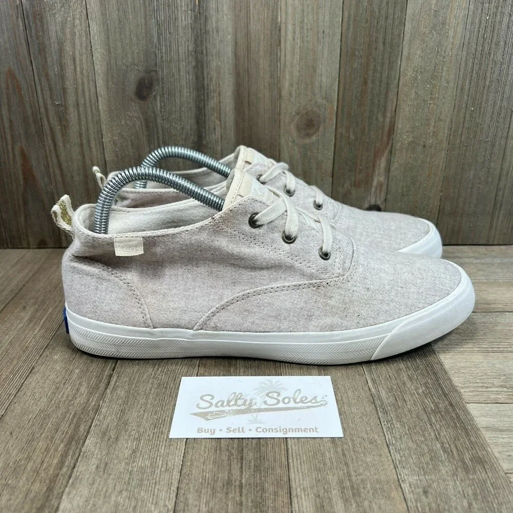 Keds Womens Size 9.5 Wool Shoes Tennis Mid Top Ankle Flannel Sneakers Beige